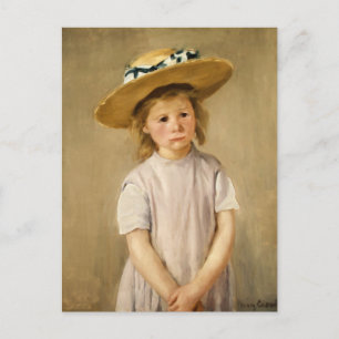 Cassatt Child in Straw Hat Postcard