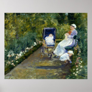 Cassatt - Children In Garden (The Nurse) Poster