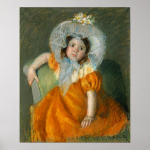 Cassatt - Margot In Orange Dress Poster