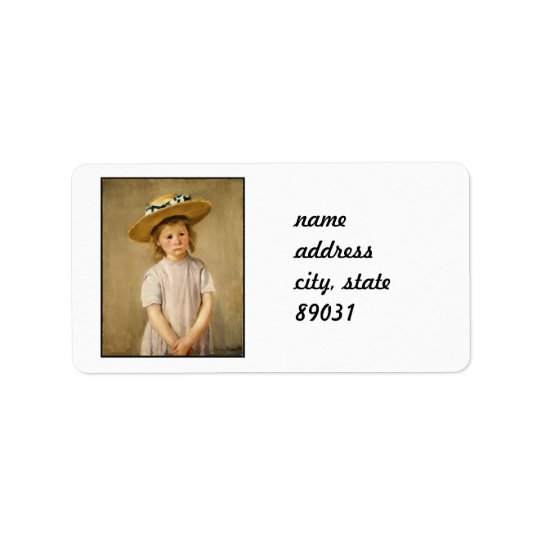 Cassatt's Child in Straw Hat - with a Sweet Smile