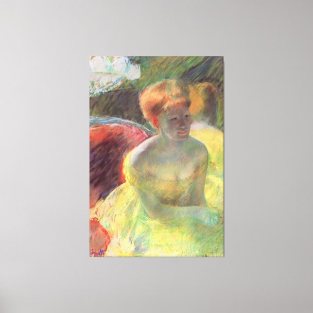 Cassatt's Lydia Leaning on Her Arms Canvas Print (Front)