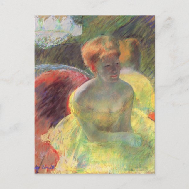 Cassatt's Lydia Leaning on Her Arms Postcard (Front)
