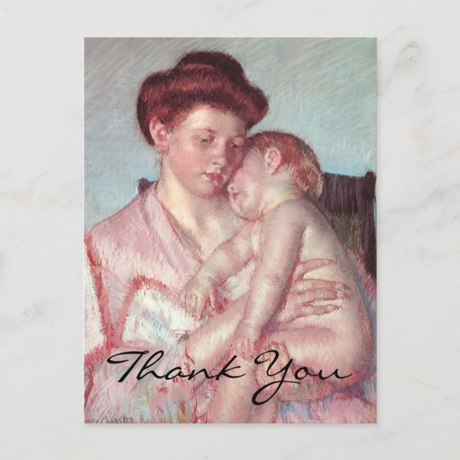 Cassatt's Sleepy Baby Postcard (Front)