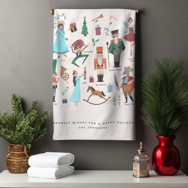 Casse-bec | Noël | Serviette de cuisine (Nutcracker | Christmas Holiday | Kitchen Towel)