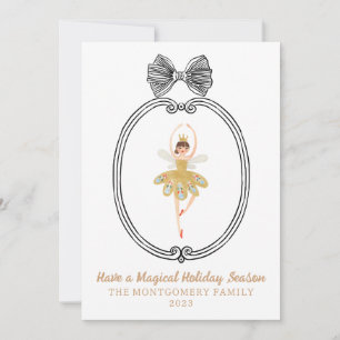 Casse-Noisette Ballet Bow Crest Carte de Noël