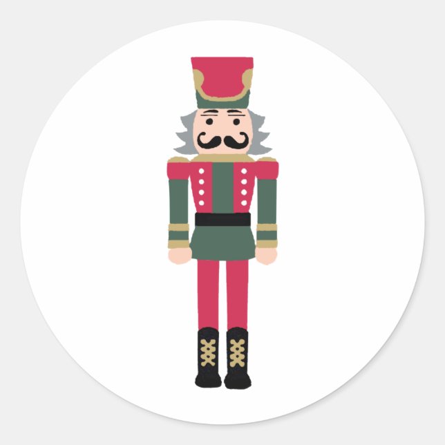 Casse-noisette Design classique Sticker rond (Devant)