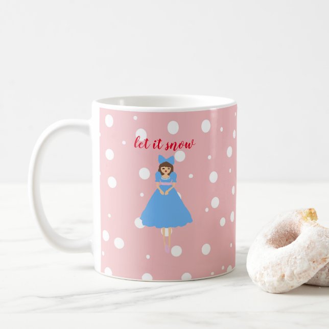 Casse-noisette laissez-le neiger café de Noël Mug (Avec donut)