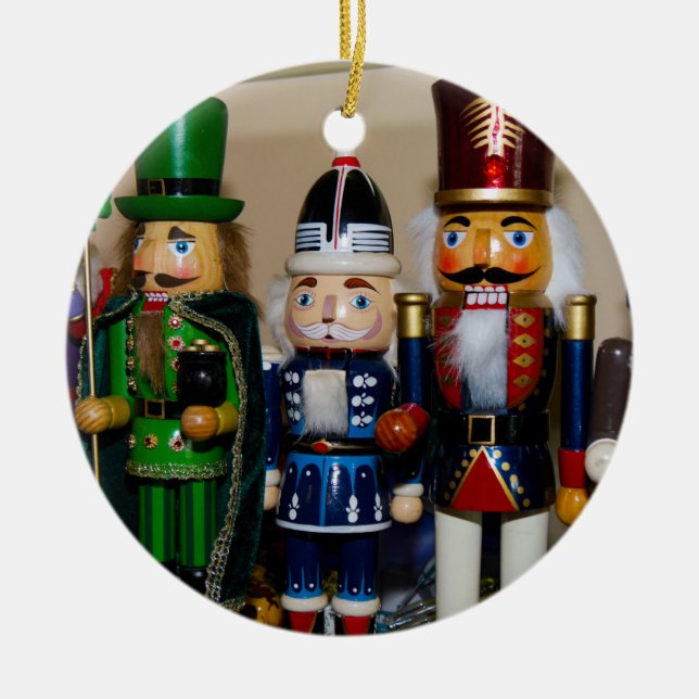 Casse-noisette ornement en céramique de Noël (Devant)