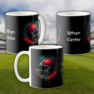 Casse-tête de football Casque Rouge Vert Mug Enfan