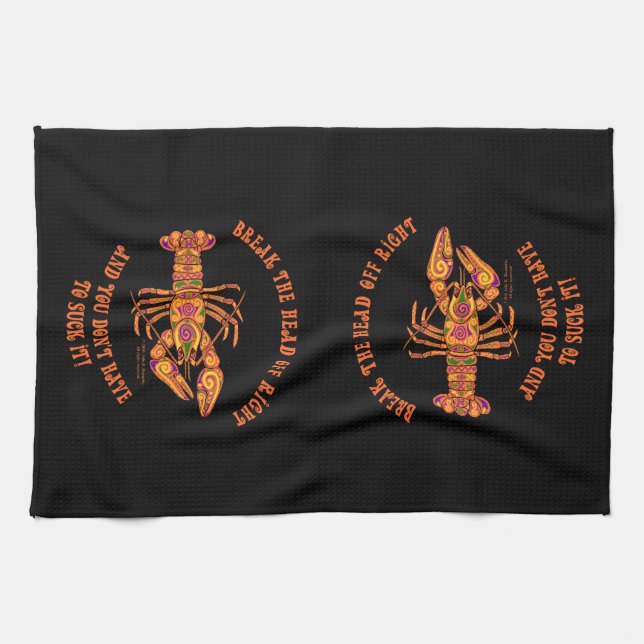 Casser la tête Crawfish serviette de cuisine (Horizontal)