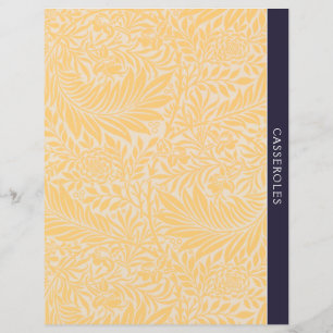 Casseroles Recipe Divider Vintage Gold Floral