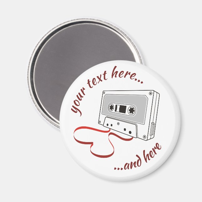 Cassette audio aimant (Recto/Verso)