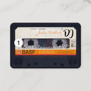 Cassette audio rétro 80s DJ Cartes de visite