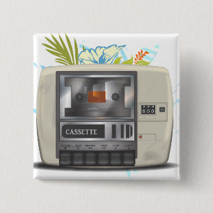 Cassette Deck 2 Inch Square Button