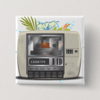 Cassette Deck 2 Inch Square Button