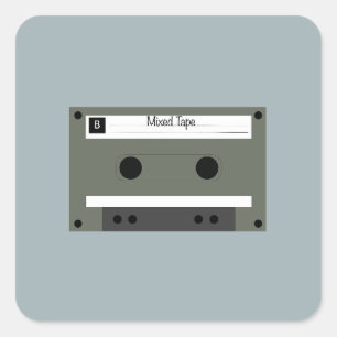 Cassette, Mixed Tape Square Sticker