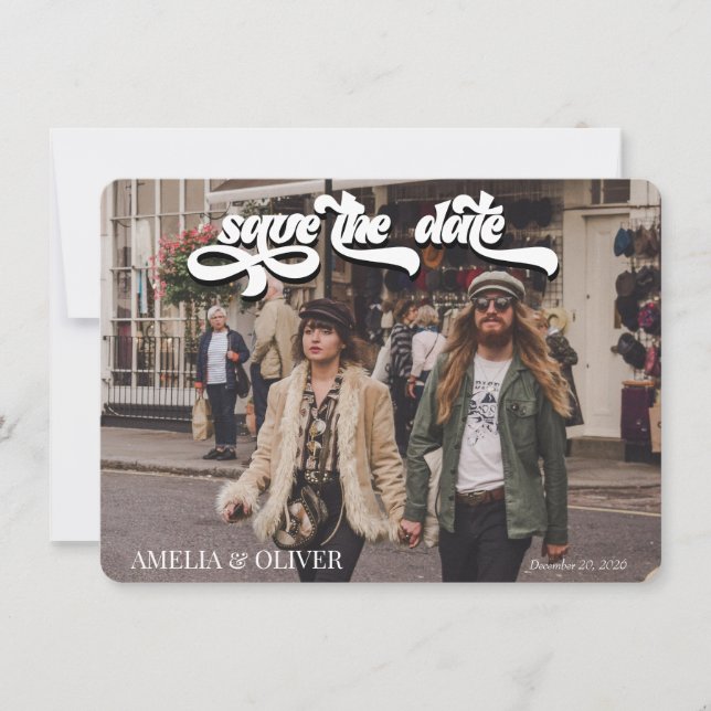  Cassette | Photo Save the Date Invitation (Front)