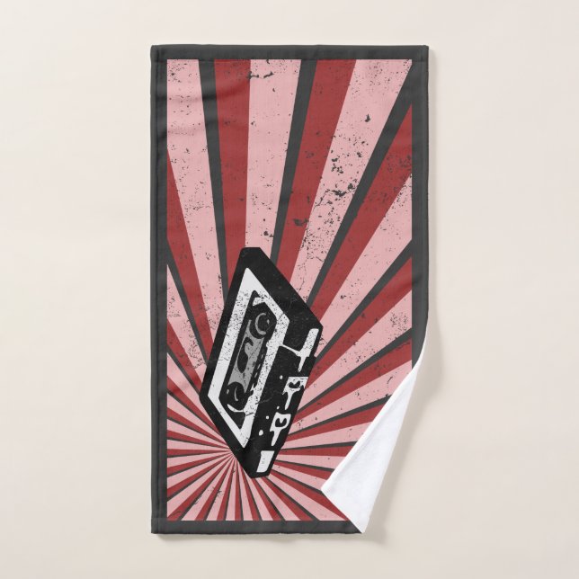 cassette, retro, vintage, nerdesign, tape hand towel (Hand Towel)