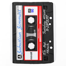 Cassette Tape Baby Blanket Personalized