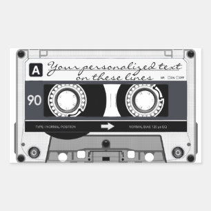 Cassette tape - black - sticker