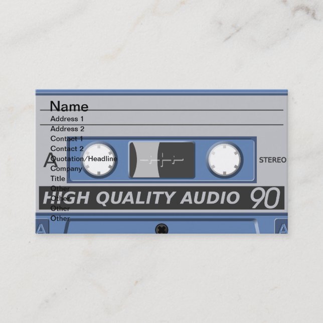 Cassette Tape Business Card (Front)