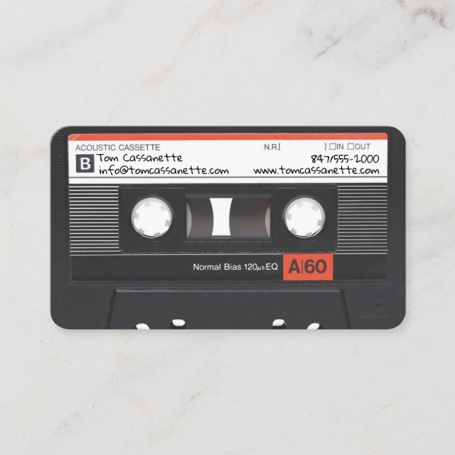 cassette tape business card (Front)