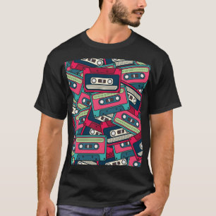 Cassette Tape: Colourful Irregular Pattern. T-Shirt