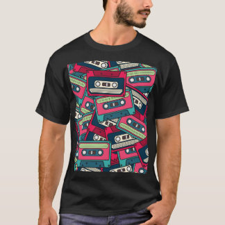 Cassette Tape: Colourful Irregular Pattern. T-Shirt