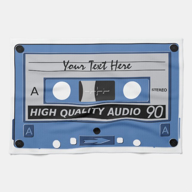Cassette Tape custom kitchen towels (Horizontal)