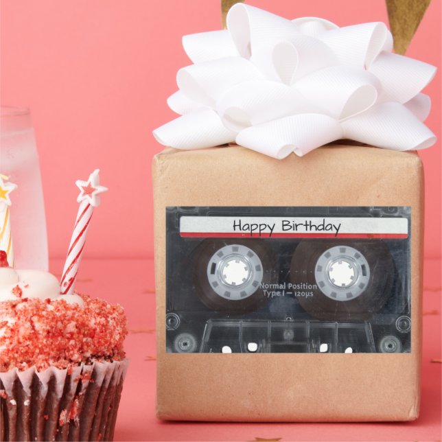 Cassette Tape For Birthday Sticker (Party)
