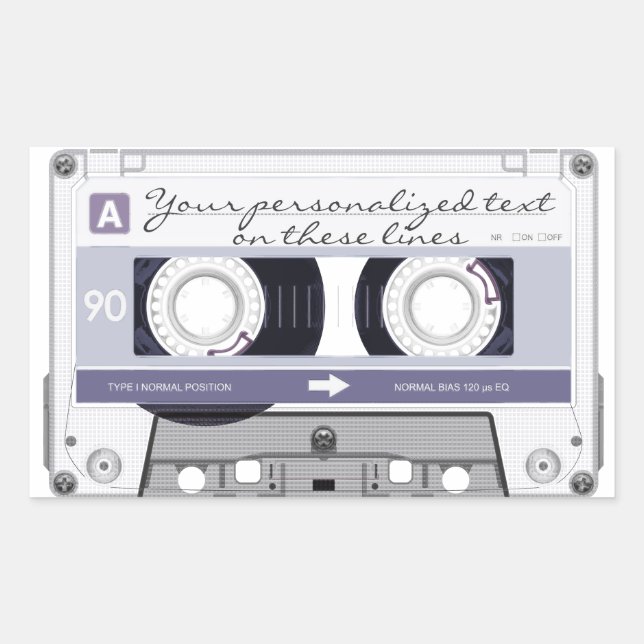 Cassette tape - grey - sticker (Front)