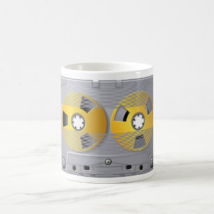 Cassette Tape Illustration Vintage Music Lover  Coffee Mug