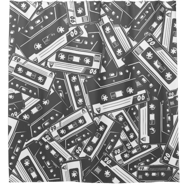 Cassette Tape: Monochrome Vintage Pattern (Front)