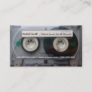 Cassette Tape Music Records Business Cards
