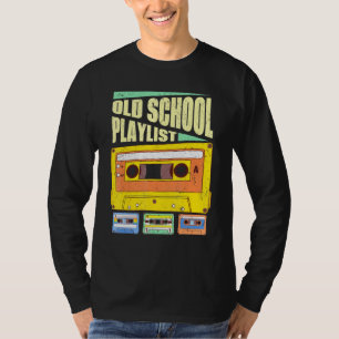 Cassette Tape Music Retro 80s Old School Playlist T-Shirt