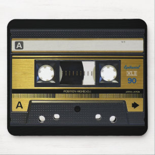 Cassette Tape Old School Retro Design Mouse Pad