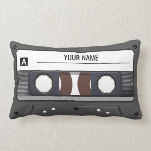 Cassette Tape (Personalize Name) Lumbar Pillow