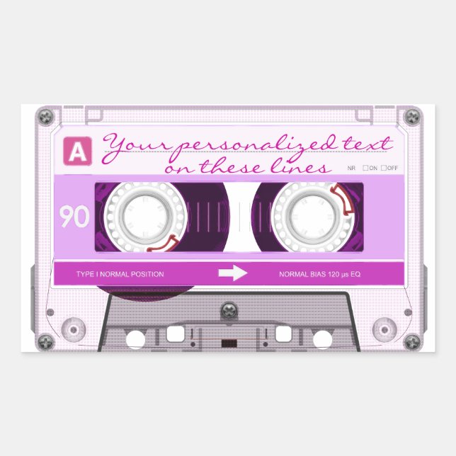 Cassette tape - pink - sticker (Front)