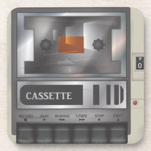 cassette tape player coaster