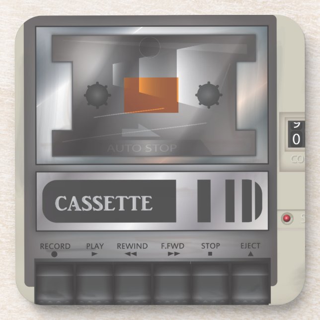 cassette tape player coaster (Front)