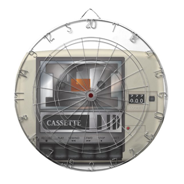 cassette tape player dartboard (Front)