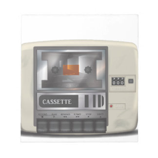 cassette tape player notepad