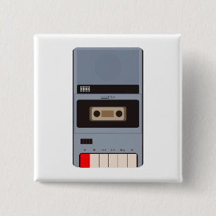 Cassette Tape Recorder 2 Inch Square Button
