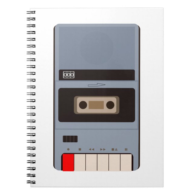 Cassette Tape Recorder Notebook (Front)