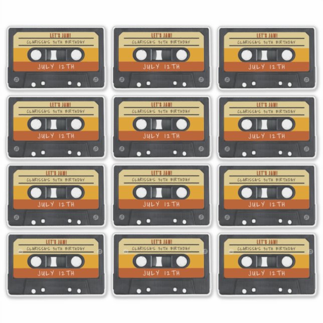 Cassette Tape Retro Birthday Party (Front)