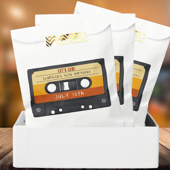 Cassette Tape Retro Birthday Party Favour Bag (Cassette Tape Retro Birthday Party Favor Bag
)