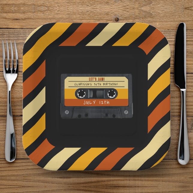 Cassette Tape Retro Birthday Party Paper Plate (Cassette Tape Retro Birthday Party Paper Plates
)