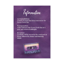 Cassette Tape Retro Purple Enclosure Card