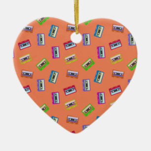 Cassette Tape Retro Vintage Lover Colourful Mixtap Ceramic Ornament