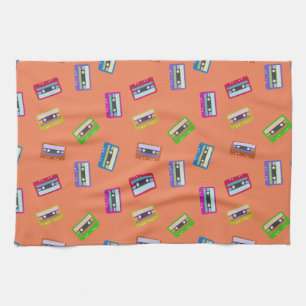 Cassette Tape Retro Vintage Lover Colourful Mixtap Kitchen Towel